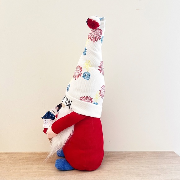 Rae Dunn Weighted Gnome SUMMER FUN 4th of July USA America Firework Ice Cream - Picture 4 of 6